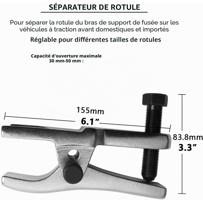 Kit extracteur de rotule et biellette 3 pièces - 31% de remise