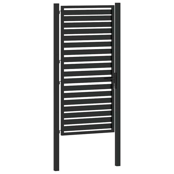 Portillon de jardin en aluminium noir 100 x 180 cm - 35% de remise