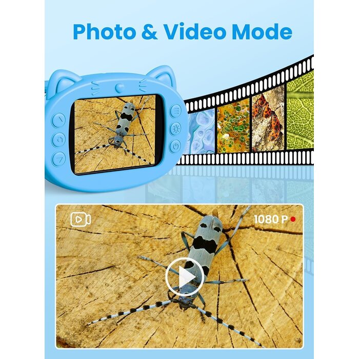 Microscope numérique pour enfants 1000x - Bleu - 30% de remise