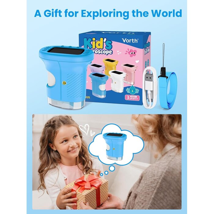 Microscope numérique pour enfants 1000x - Bleu - 30% de remise