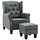 Fauteuil avec repose-pieds gris clair - 35% de remise