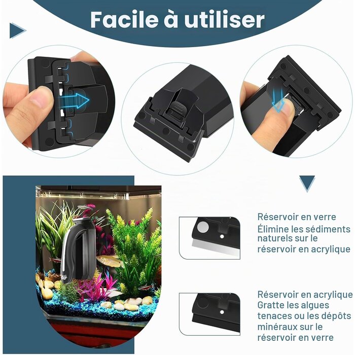 Nettoyeur magnétique auto-flottant pour aquarium - 31% de remise