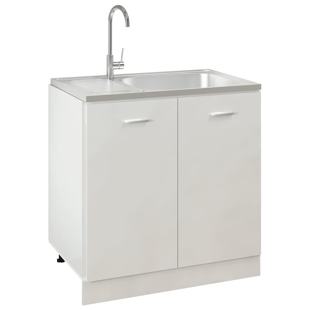 Évier Inox 800x500mm avec égouttoir - 34% de remise
