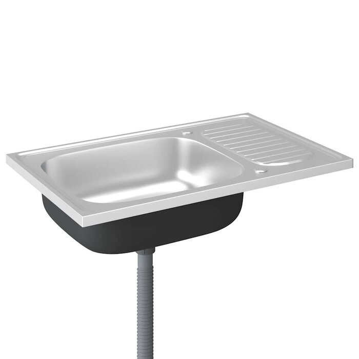 Évier Inox 800x500mm avec égouttoir - 34% de remise