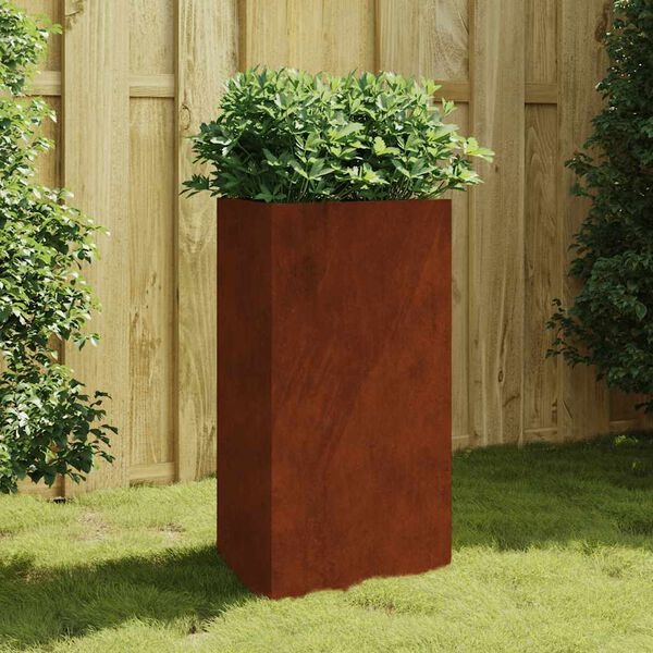Jardinière en acier Corten 50x43x75 cm - 32% de remise