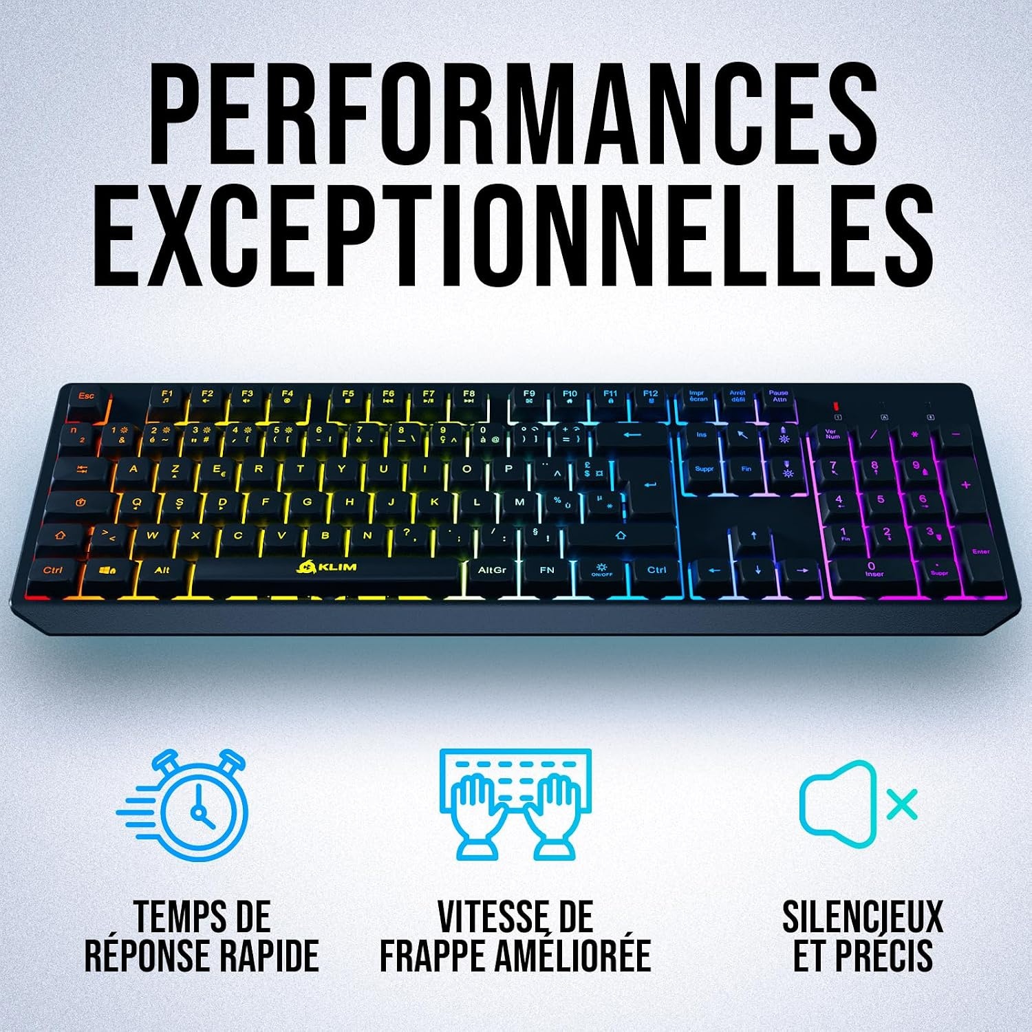 Clavier Gaming sans fil QWERTZ - RGB - Étanche - 28% de remise