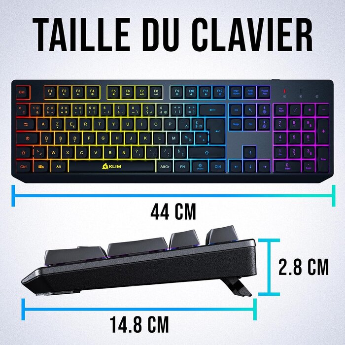 Clavier Gaming sans fil QWERTZ - RGB - Étanche - 28% de remise