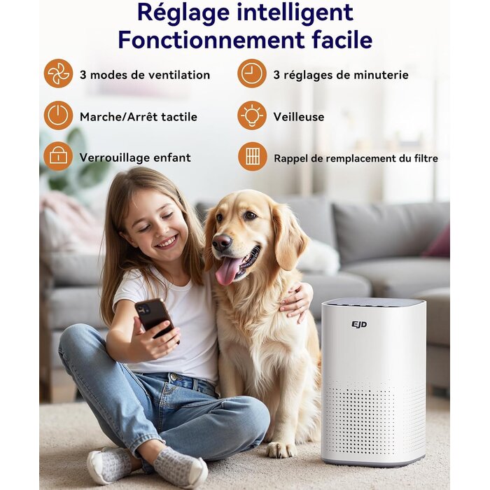 Purificateur d'air HEPA AP100 - 35m² - Blanc - 33% de remise