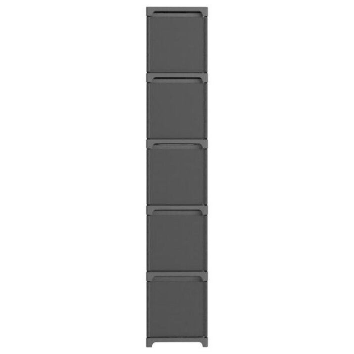 Étagère de rangement 15 compartiments avec boîtes - Gris - 34% de remise