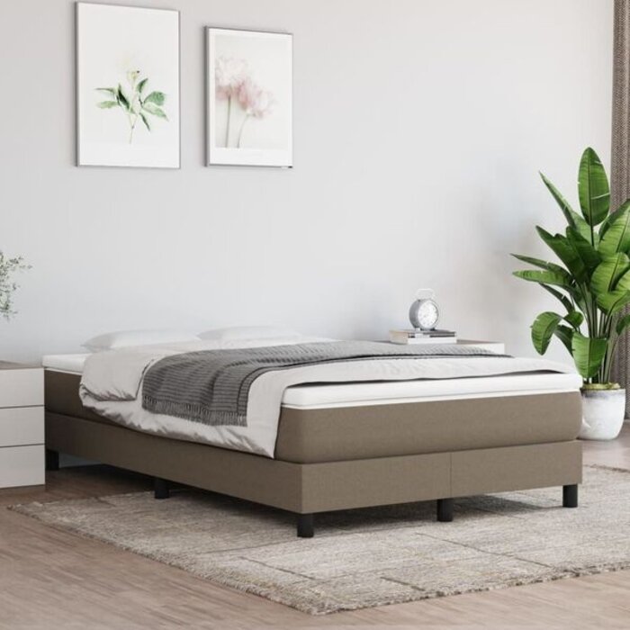 Cadre de lit en tissu taupe 120x200 cm - 34% de remise