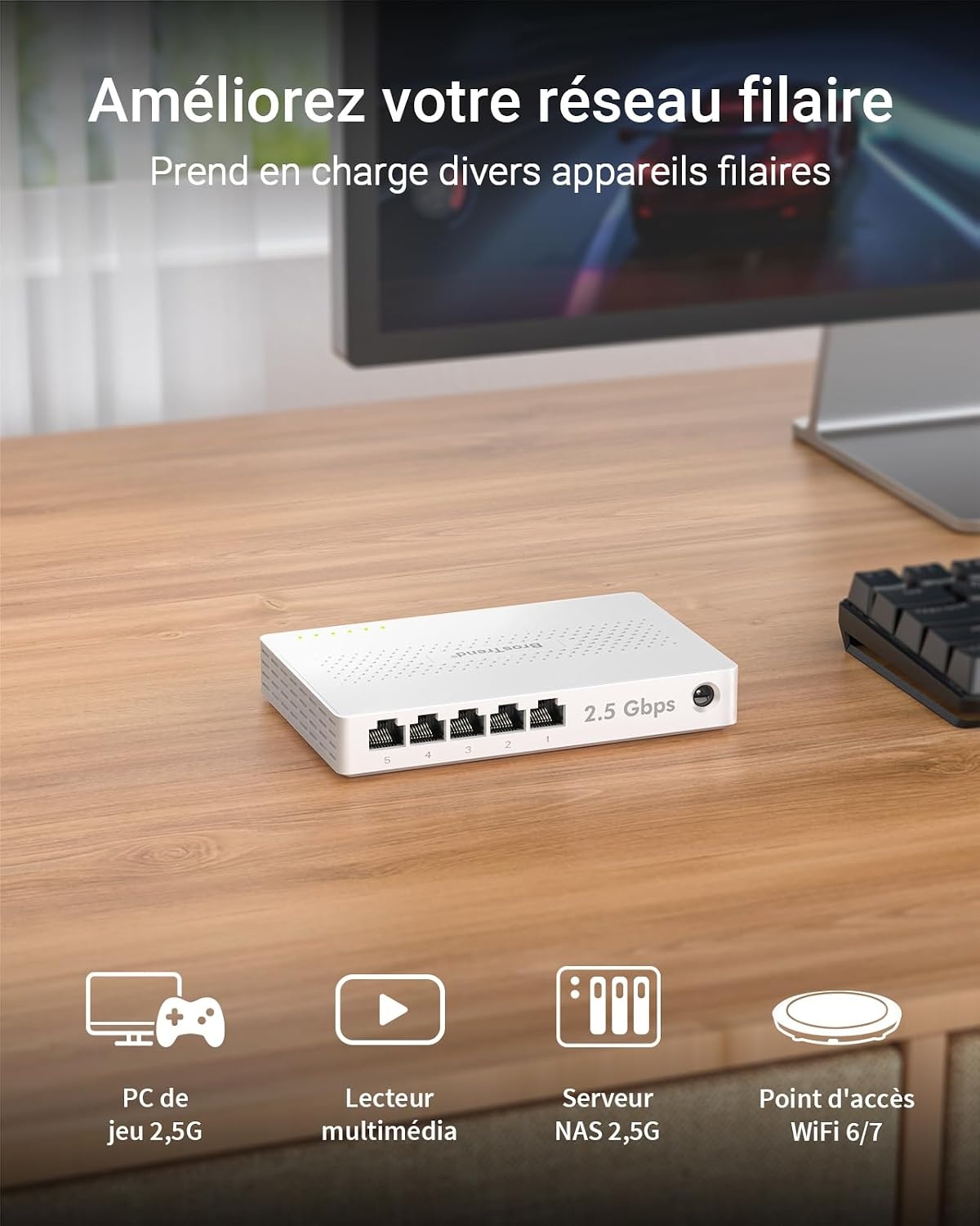 Switch Ethernet 2,5 Gbps 5 ports - Déballé - 33% de remise
