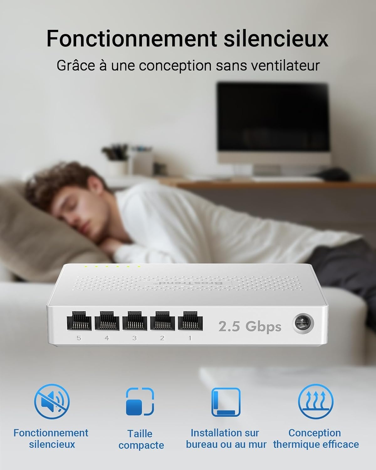 Switch Ethernet 2,5 Gbps 5 ports - Déballé - 33% de remise