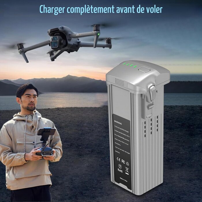 Lot de 2 Batteries pour Drone - 4241 mAh - 30% de remise