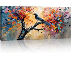 Tableau Arbre de Vie Abstrait 120x50 cm - Décoration Murale - 40% de remise