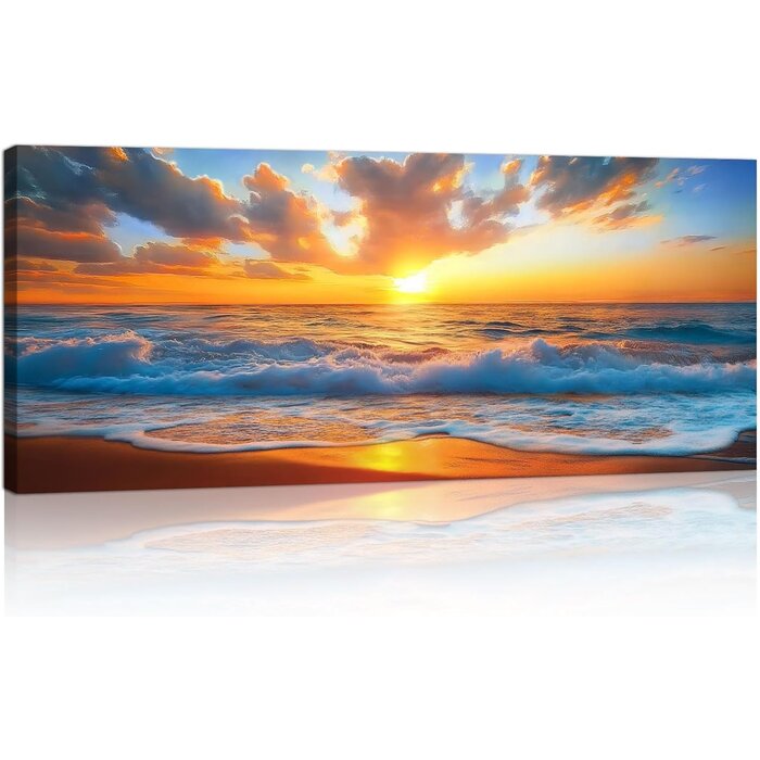 Tableau Arbre de Vie Jaune 120x50 cm - 28% de remise