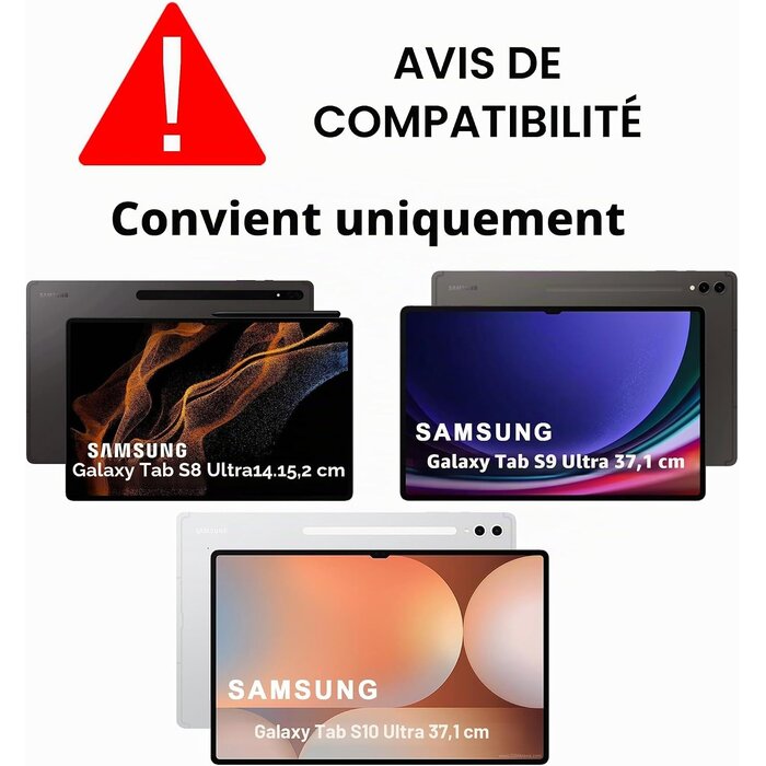Étui clavier QWERTZ pour Samsung Tab S10/S9/S8 Ultra - 34% de remise