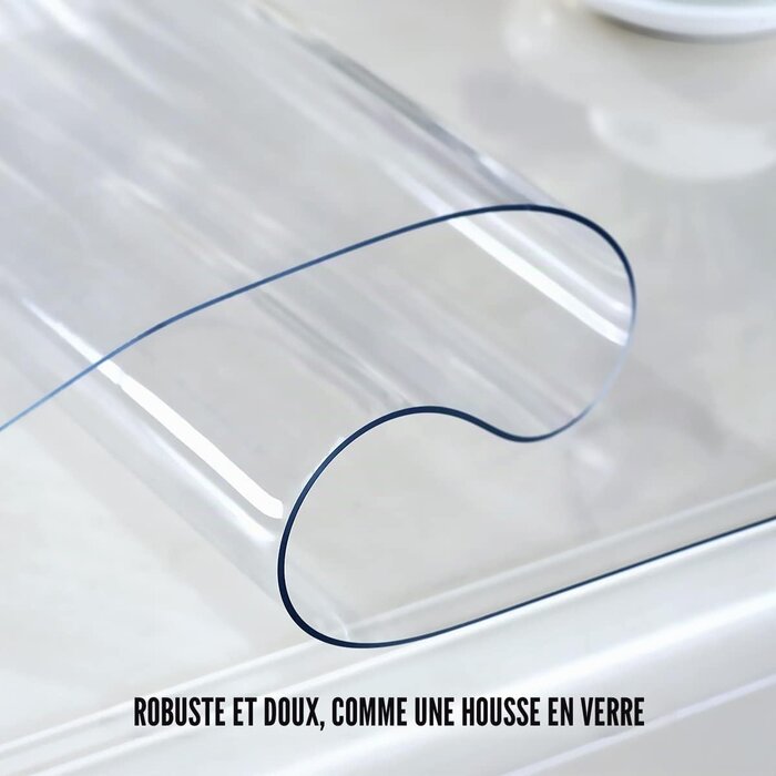 Protège-table PVC 80x140 cm transparent - 33% de remise