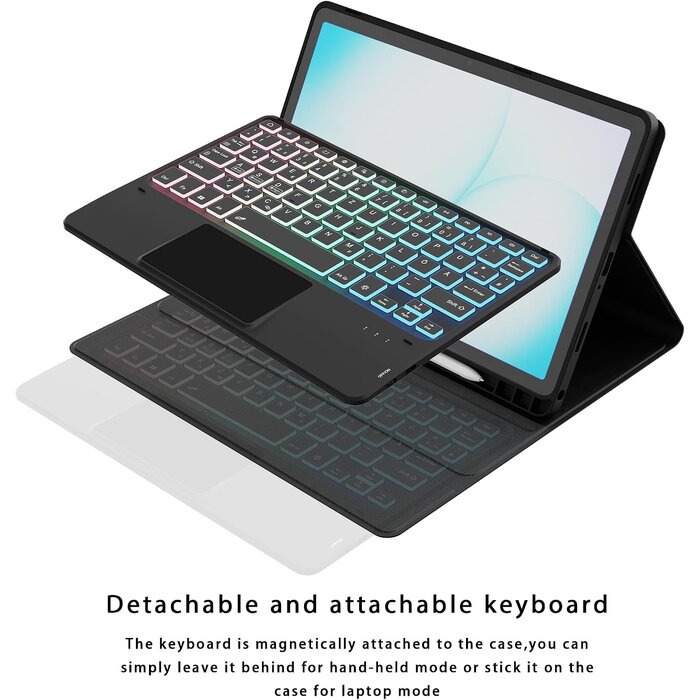 Étui Clavier QWERTZ pour Samsung Galaxy Tab A9+/A11+ - 33% de remise