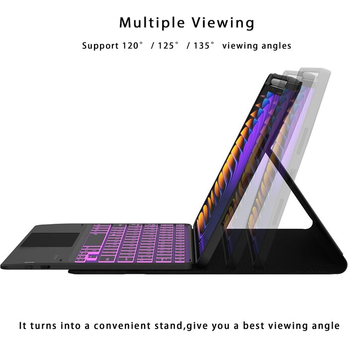 Étui clavier QWERTZ pour Xiaomi Pad 7/Pro - 32% de remise - Noir