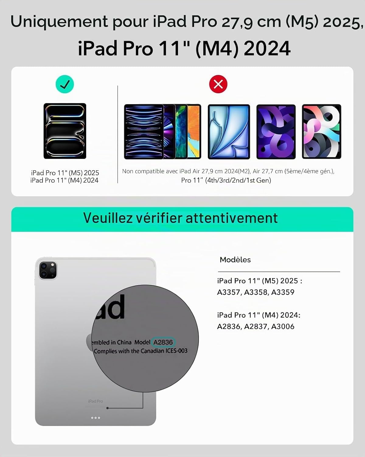 Étui clavier magnétique pour iPad Pro 11" M4 (2024) - QWERTZ - 34% de remise