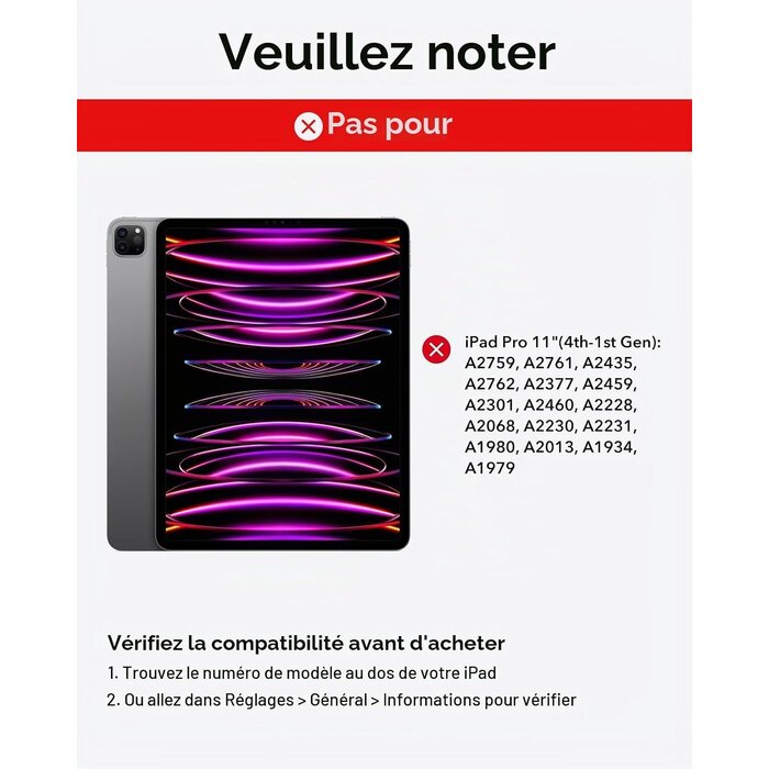 Étui clavier magnétique pour iPad Pro 11" M4 (2024) - QWERTZ - 34% de remise