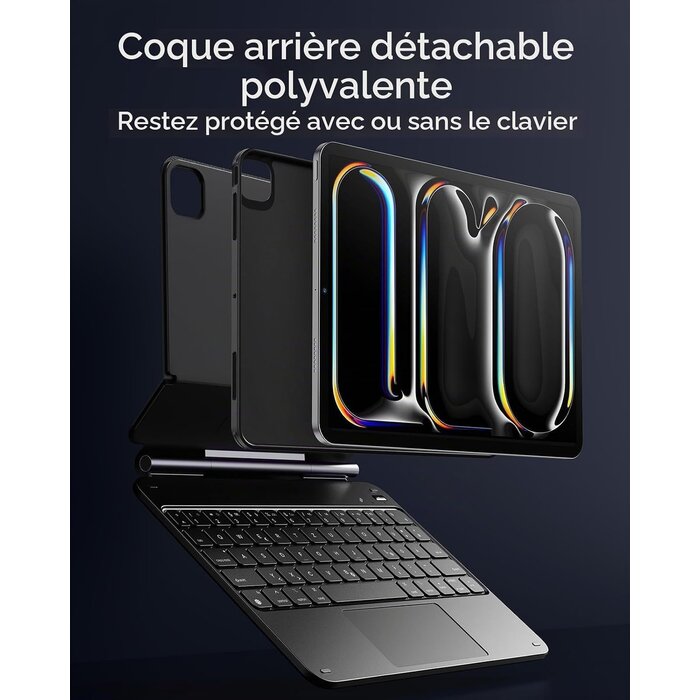 Étui clavier magnétique pour iPad Pro 11" M4 (2024) - QWERTZ - 34% de remise