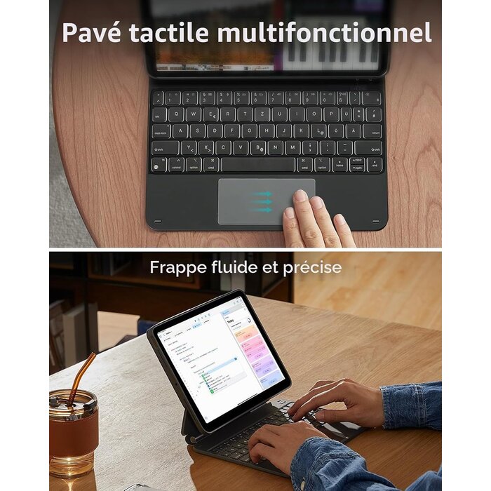 Étui clavier magnétique pour iPad Pro 11" M4 (2024) - QWERTZ - 34% de remise