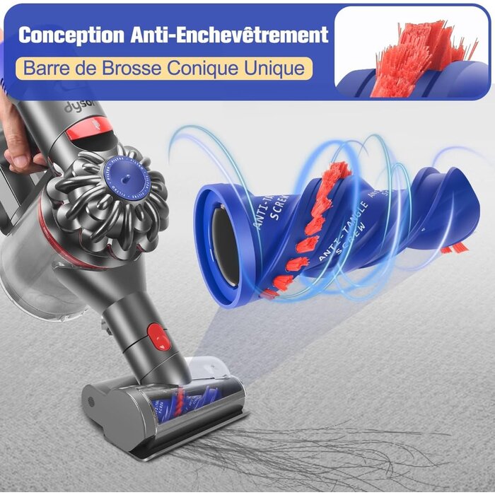 Mini brosse motorisée anti-emmêlement pour Dyson V15 V11 V10 V8 V7 - 32% de remise