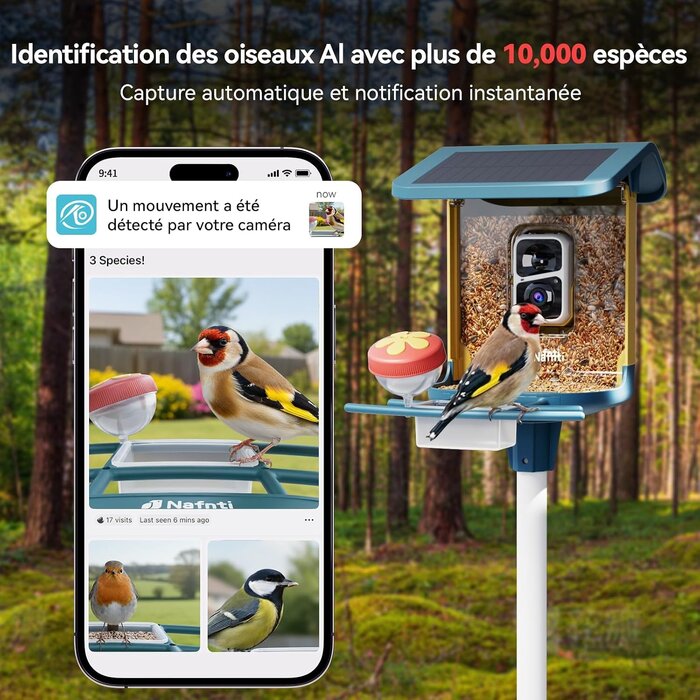 Mangeoire intelligente avec caméra 2K et IA - Vert - 34% de remise