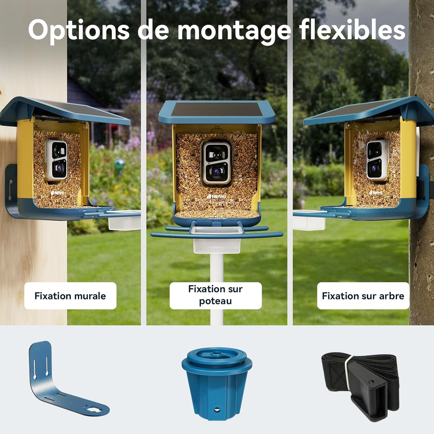 Mangeoire intelligente avec caméra 2K et IA - Vert - 34% de remise