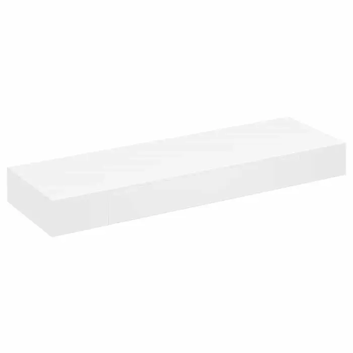 Étagère murale avec tiroir MDF blanc 80cm - 33% de remise