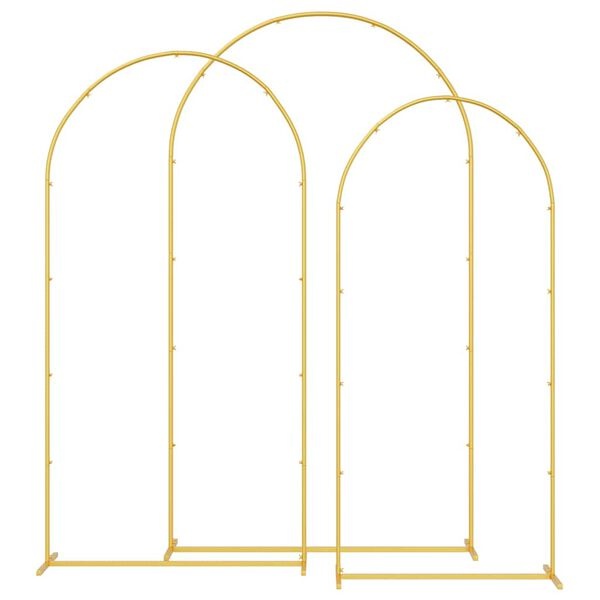 Ensemble 3 arches de mariage en acier doré - 34% de remise