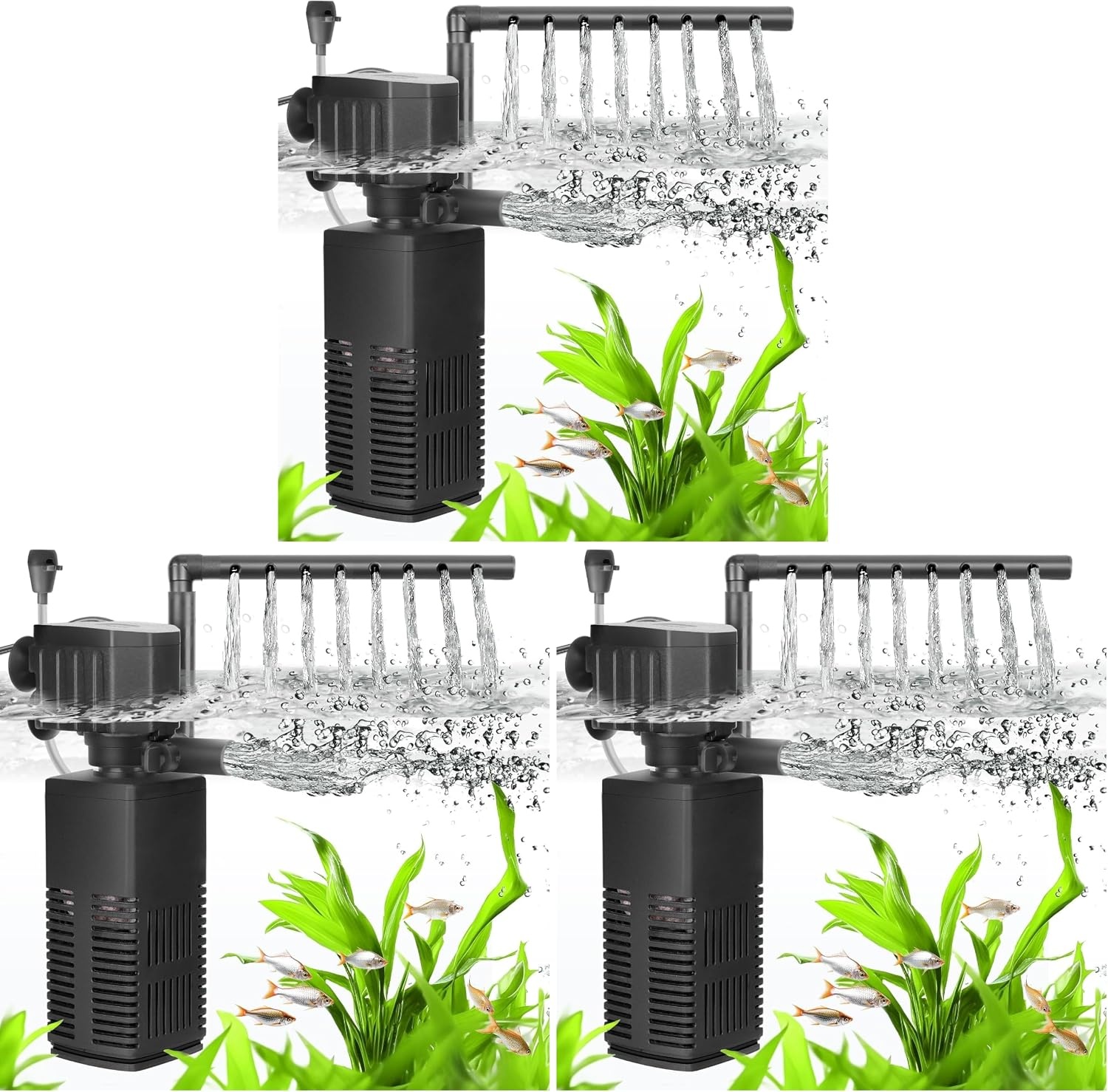 Filtre 4-en-1 pour aquarium 200L, 650 L/h - 31% de remise