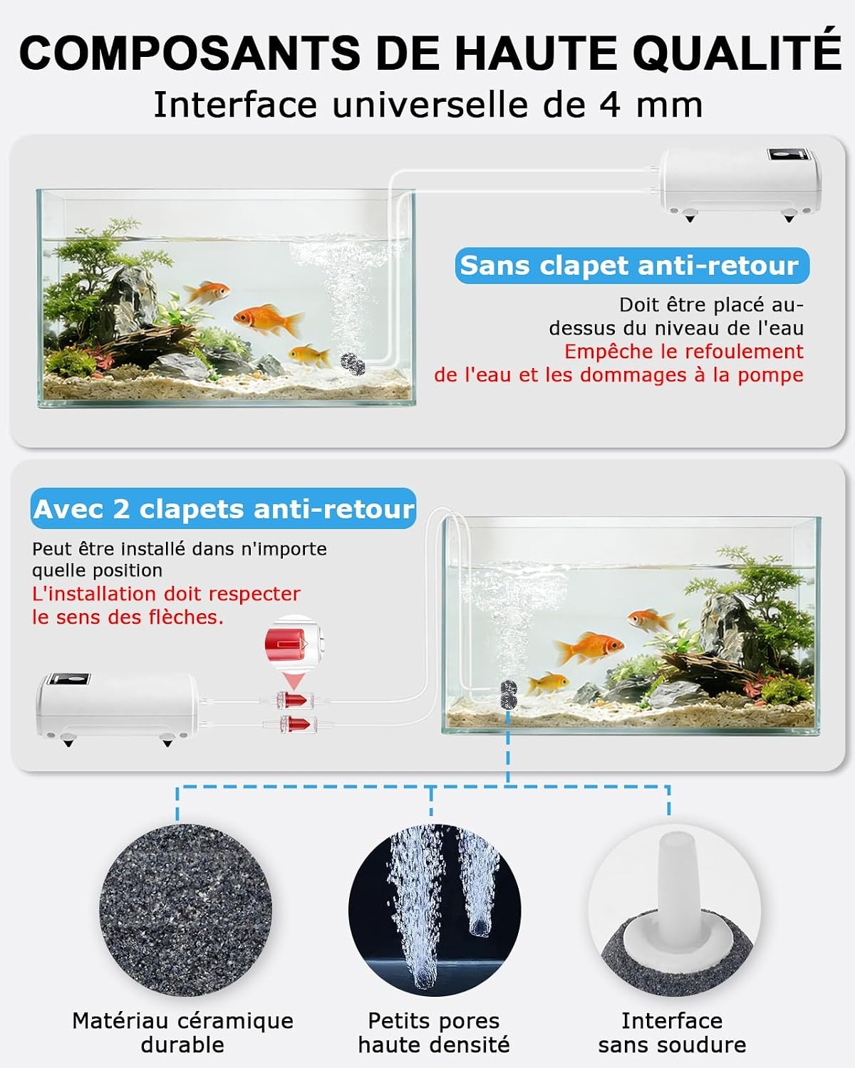 Pompe à air aquarium USB rechargeable - 31% de remise