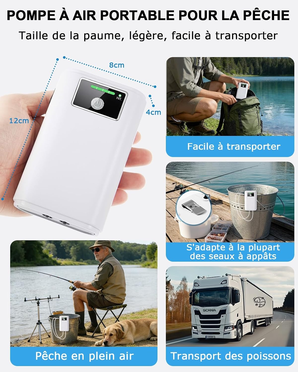 Pompe à air aquarium USB rechargeable - 31% de remise