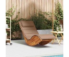 Vidaxl Chaise longue à bascule en acacia massif - 47% de remise