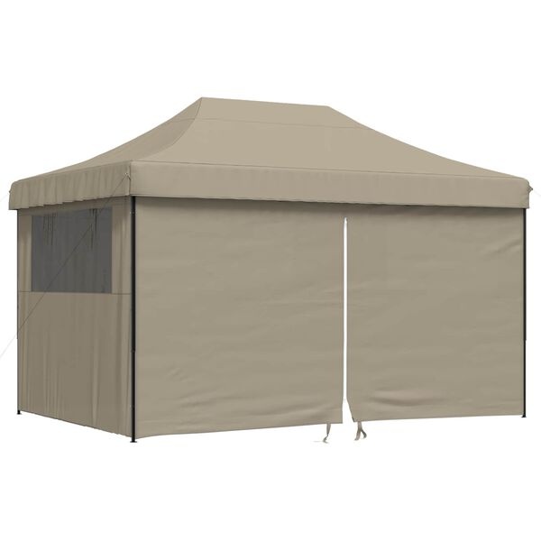 Vidaxl Tonnelle pliante pop-up 440x292 cm - Taupe - 35% de remise