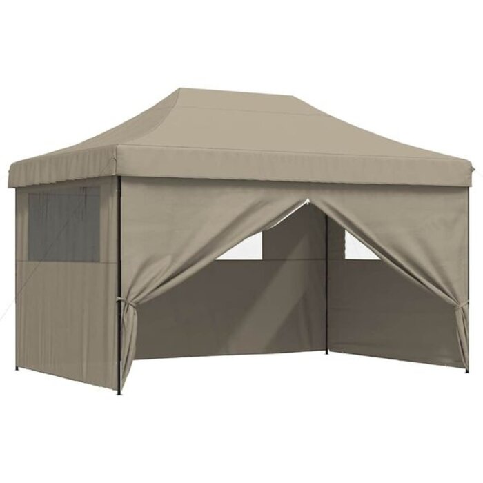 Vidaxl Tonnelle pliante pop-up 440x292 cm - Taupe - 35% de remise