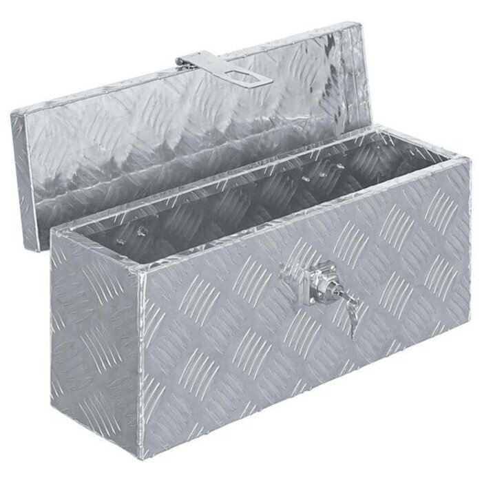 Vidaxl Coffre de rangement en aluminium 48,5x14x20 cm - 34% de remise