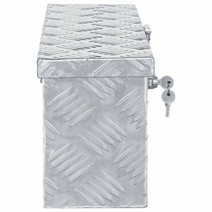 Vidaxl Coffre de rangement en aluminium 48,5x14x20 cm - 34% de remise
