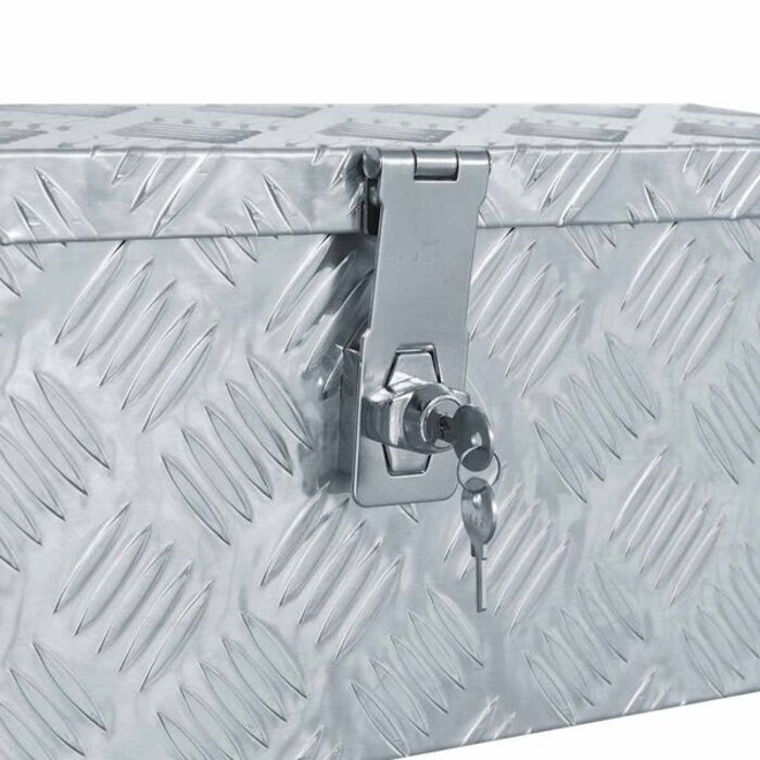 Vidaxl Coffre de rangement en aluminium 48,5x14x20 cm - 34% de remise