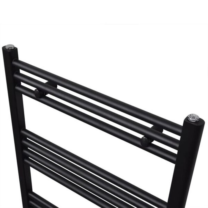 Vidaxl Radiateur sèche-serviettes droit 500x1160 mm noir - 34% de remise