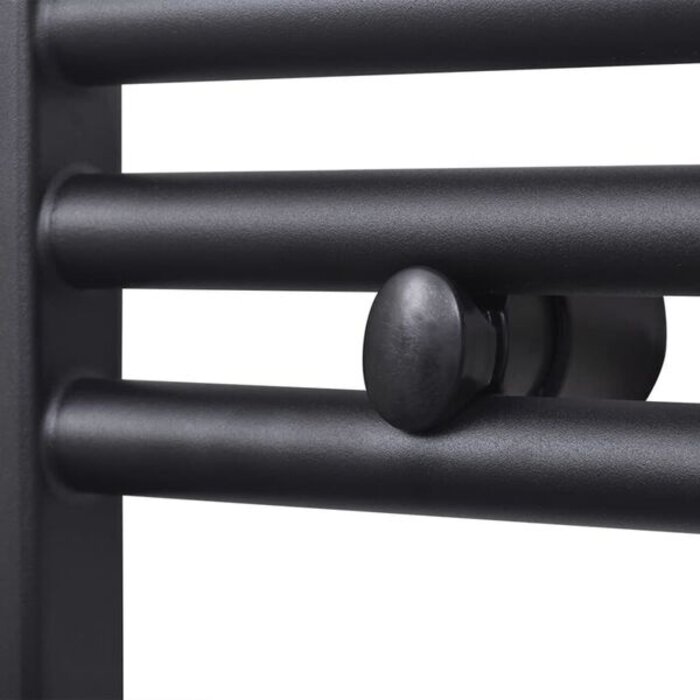 Vidaxl Radiateur sèche-serviettes droit 500x1160 mm noir - 34% de remise