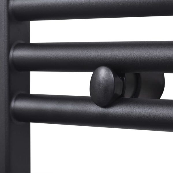 Vidaxl Radiateur sèche-serviettes droit 500x1160 mm noir - 34% de remise