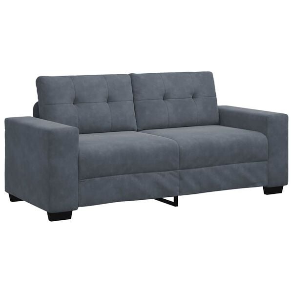 Vidaxl Canapé loveseat velours gris foncé - 180 cm - 35% de remise