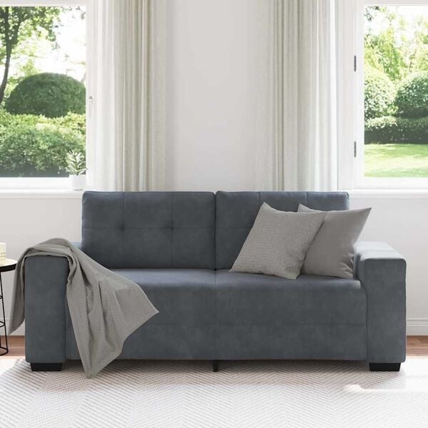 Vidaxl Canapé loveseat velours gris foncé - 180 cm - 35% de remise