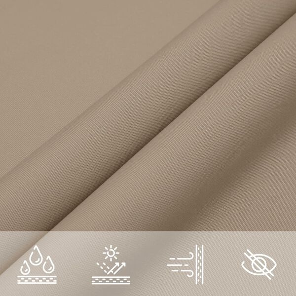 Vidaxl Voile d'ombrage triangulaire 3x4x5m Taupe - 31% de remise