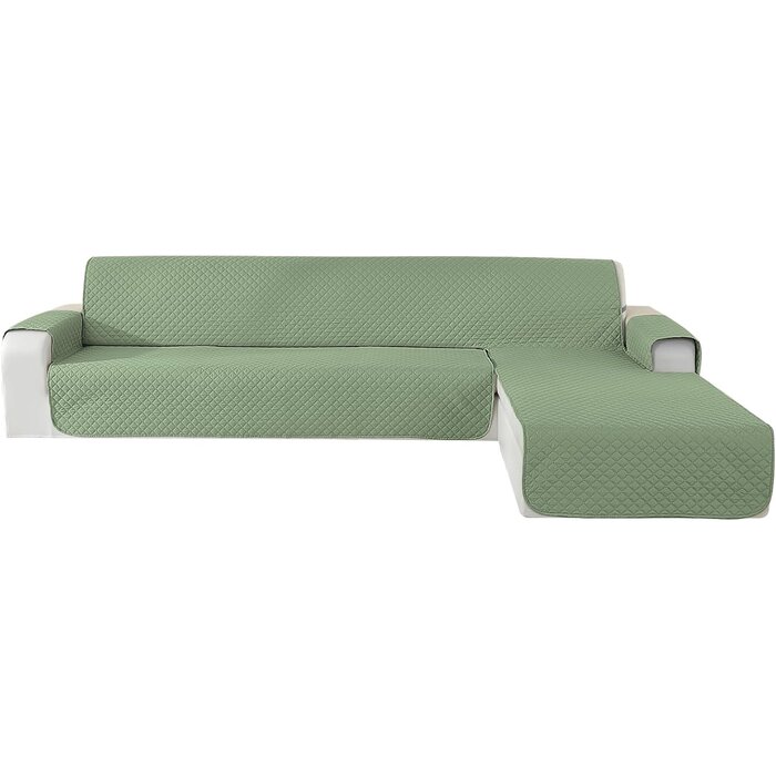 Housse de canapé d'angle 3 places Kaki - Réversible - 33% de remise