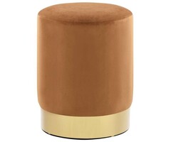 Vidaxl Tabouret en velours marron et doré - 42% de remise