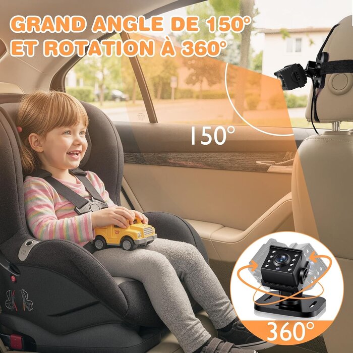 Miroir de surveillance bébé caméra 1080P - 32% de remise
